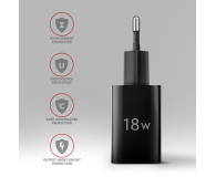 AXAGON ACU-QC18  QC 18W, 1x port USB-A, QC3.0/AFC/FCP/SMART Czarna - 1485399 - zdjęcie 2